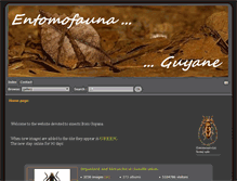 Tablet Screenshot of entomofauna-guyane.fr